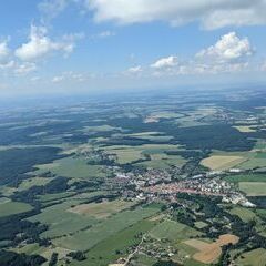 Flugwegposition um 13:49:09: Aufgenommen in der Nähe von Okres České Budějovice, Tschechien in 1487 Meter